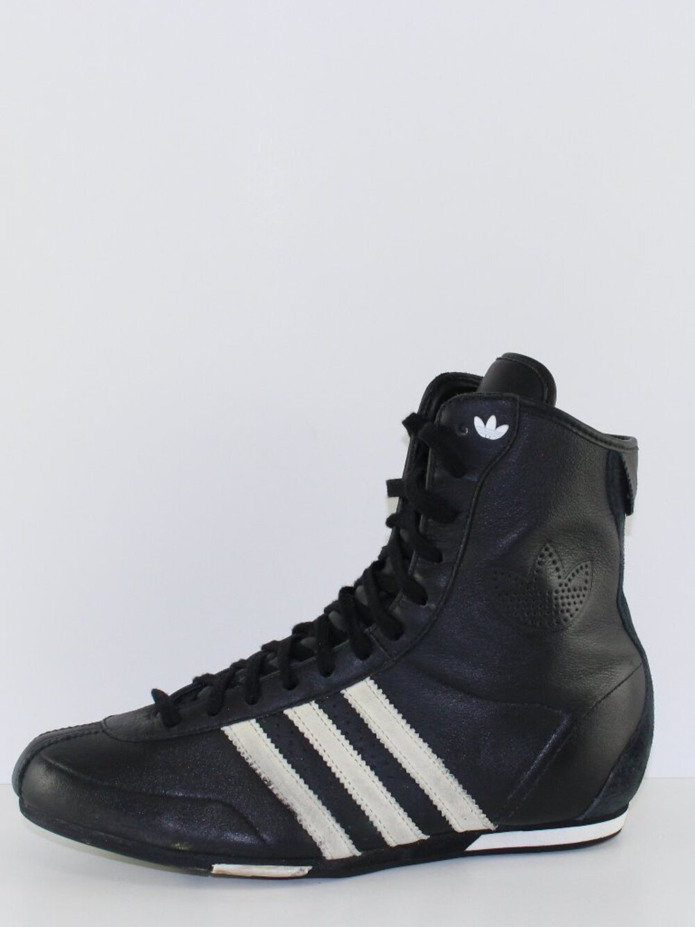 Adidas Women Black Leather Hi Top Boxing Wrestling Shoes (6.5 US)